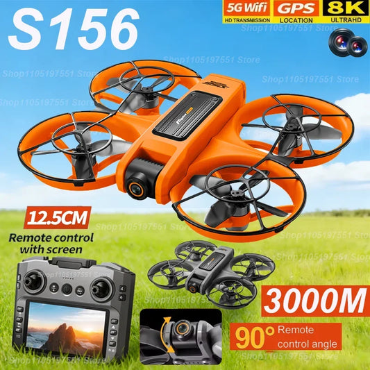 S156 PRO 5G Professional GPS Drone, 8K HD Aerial Photography, RC Aircraft, Dual HD Camera, Quadcopter, Boys' Toys, Gifts, Newly Upgraded
