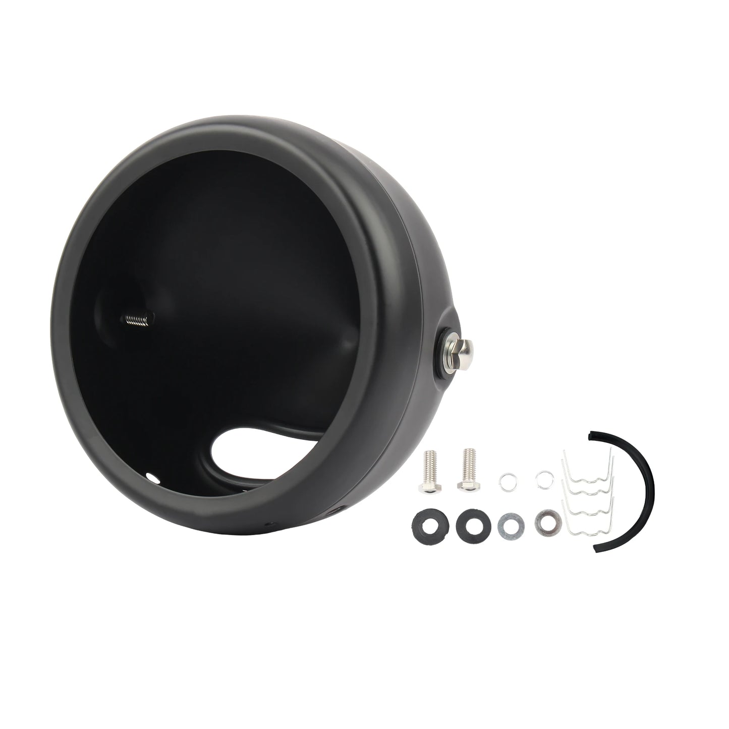 Carcasa universal de faro LED para motocicletas, 5.75 pulgadas, 7 pulgadas, soporte de Base de faro modificado retro para Harley Yamaha Suzuki Cafe Racer