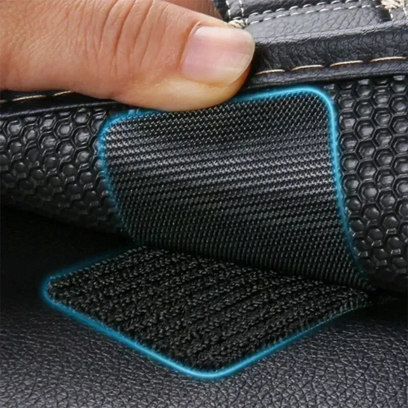 Carbon Fiber Car Mat Stickers, Double-Sided, High Adhesion, Floor Mat Patches, Home Foot Mats, Coordinating Strips, New Patches