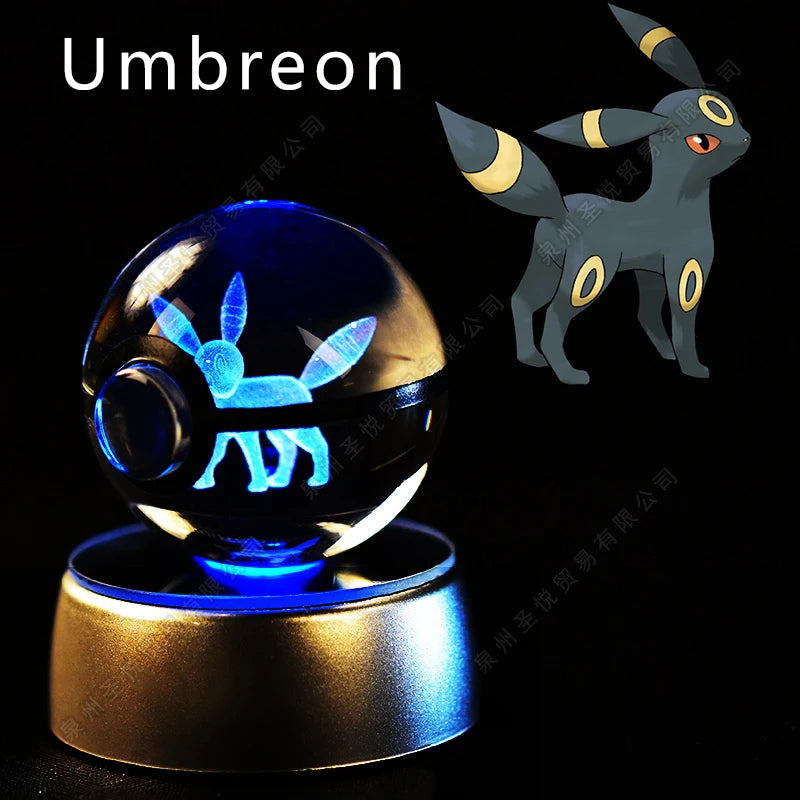 Boule de cristal 3D veilleuse — lampe en verre, statue, cadeau d'anniversaire pour enfants