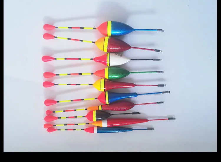 Ensemble de 10 Flotteurs de Pêche — Taille Mixte, Bouée Bobber
