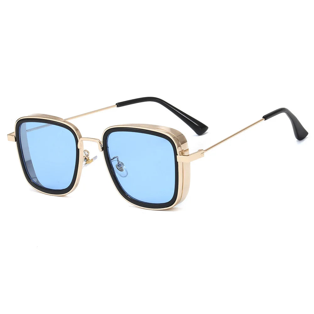 Lunettes de soleil Steampunk vintage pour hommes 2025 — rétro, métal, carré, femmes
