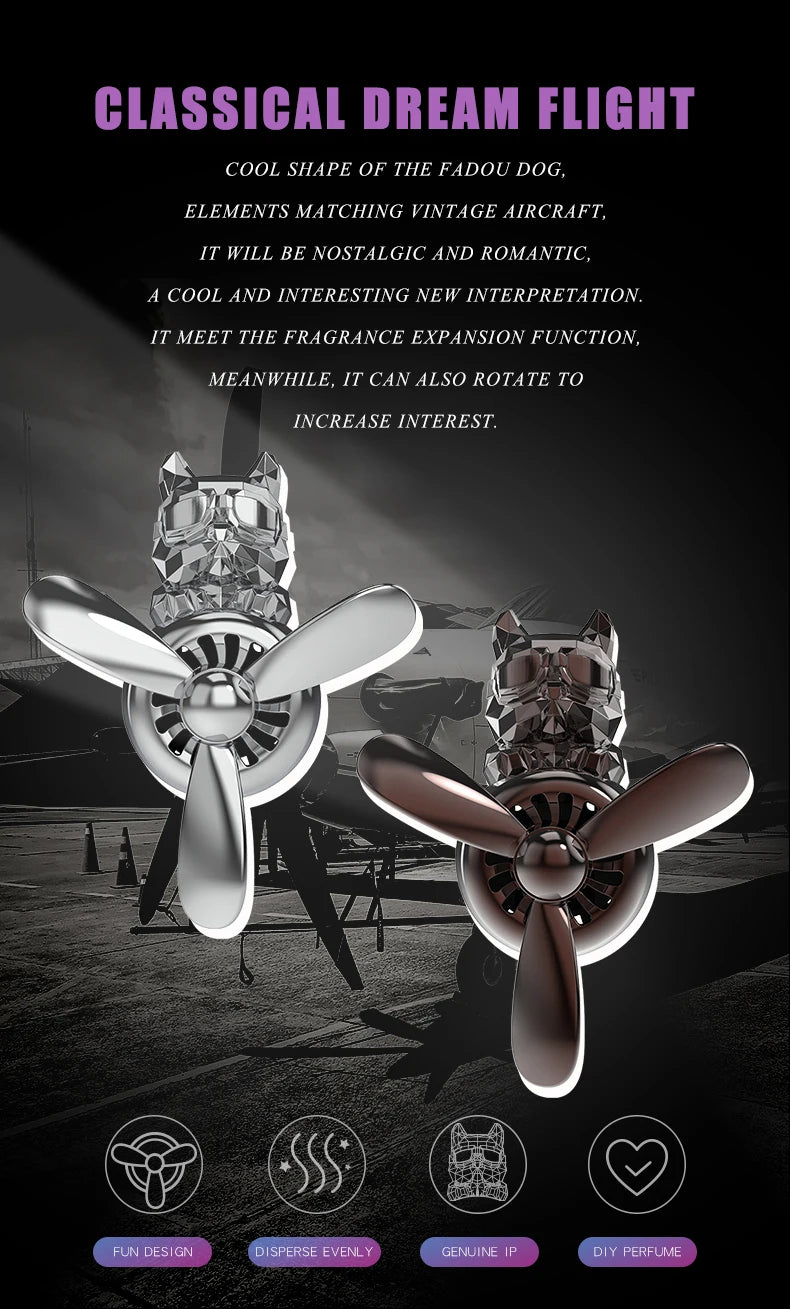 Bricolage parfum inodore ornements avion pilote bouledogue voiture désodorisants décorations accessoires arôme évent diffuseur de parfum