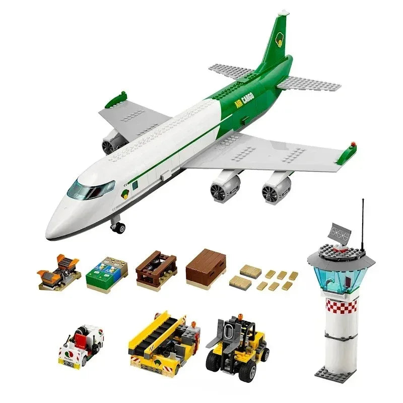 Blocs de Construction Avion de Passagers Enfants — Cabine Ouvrable Fête Anniversaire