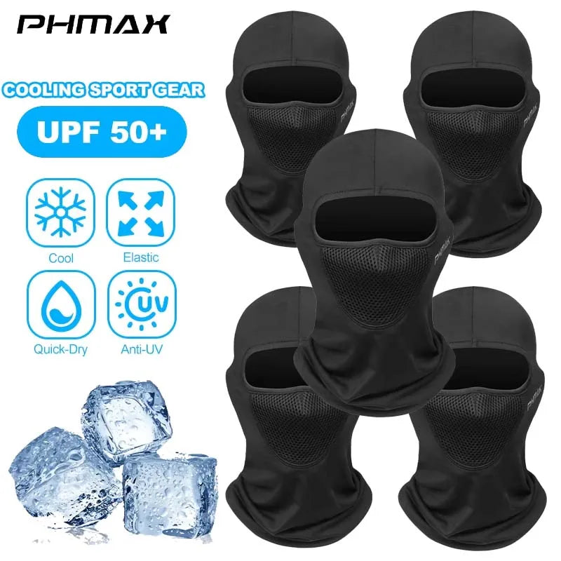 Masque d'équitation moto — protection vent et chaleur, masque complet respirant, cagoule, écharpe