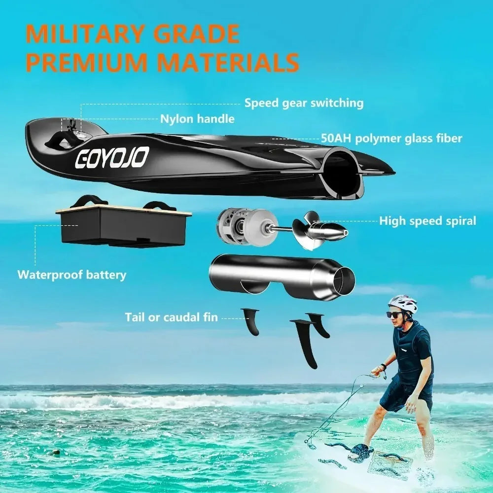 Planche de surf électrique à Jet d'eau en Fiber de carbone pour adulte avec planches à Jet électriques de surf à grande vitesse 10kw avec scooter d'eau intelligent à 3 queues