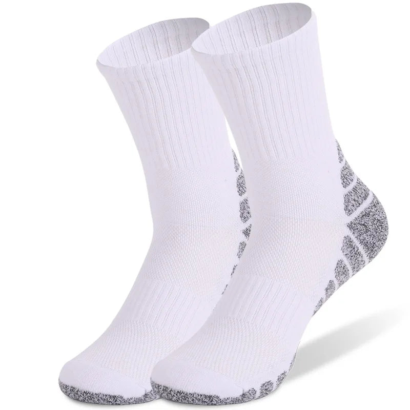 Chaussettes de sport respirantes en coton de haute qualité pour hommes et femmes, chaussettes d'équipage, serviette optique, astronomique, noir, blanc, gris, anti-odeur, 1 paire