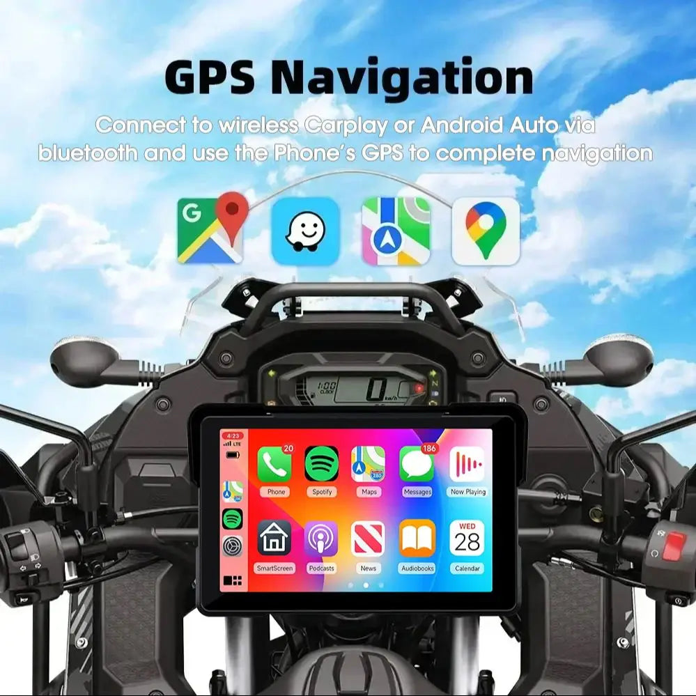 Dashcam 4K pour voiture 10/11,26 pouces sans fil — navigation GPS, double objectif, WiFi, FM, AUX (v2)