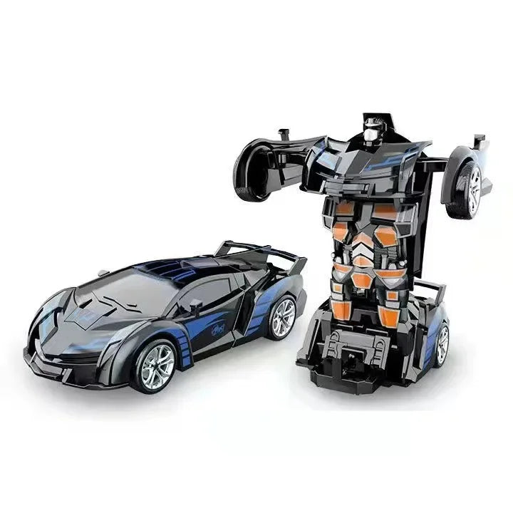 Voiture jouet à changement de forme à impact inertiel pour garçon, robot Autobot à changement de forme à un bouton, puzzle à changement de forme, collision