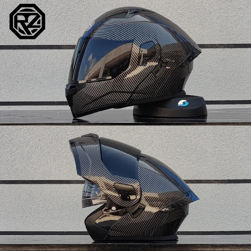 Casque moto intégral double lentille modulaire rabattable — homme, femme, mode, Motocross