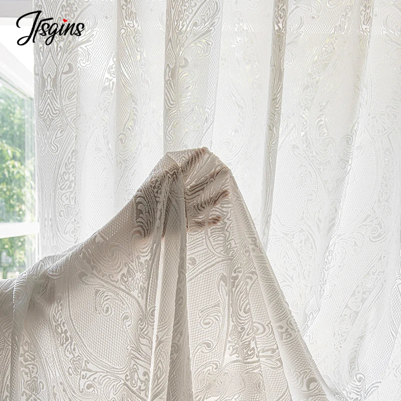 Rideau semi-transparent solide pour salon — porte de balcon, tulle, mariage, personnalisé