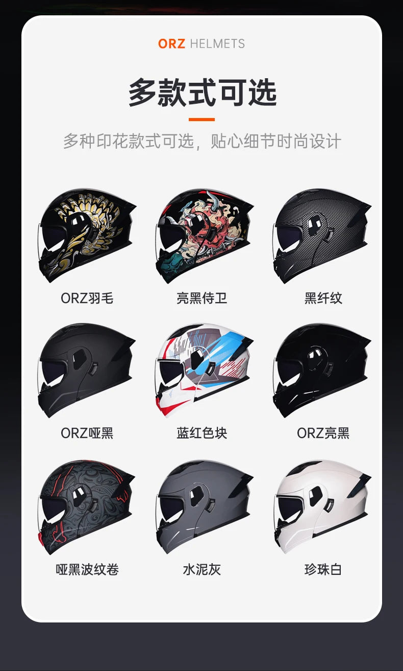 Casque moto intégral double lentille modulaire rabattable — homme, femme, mode, Motocross