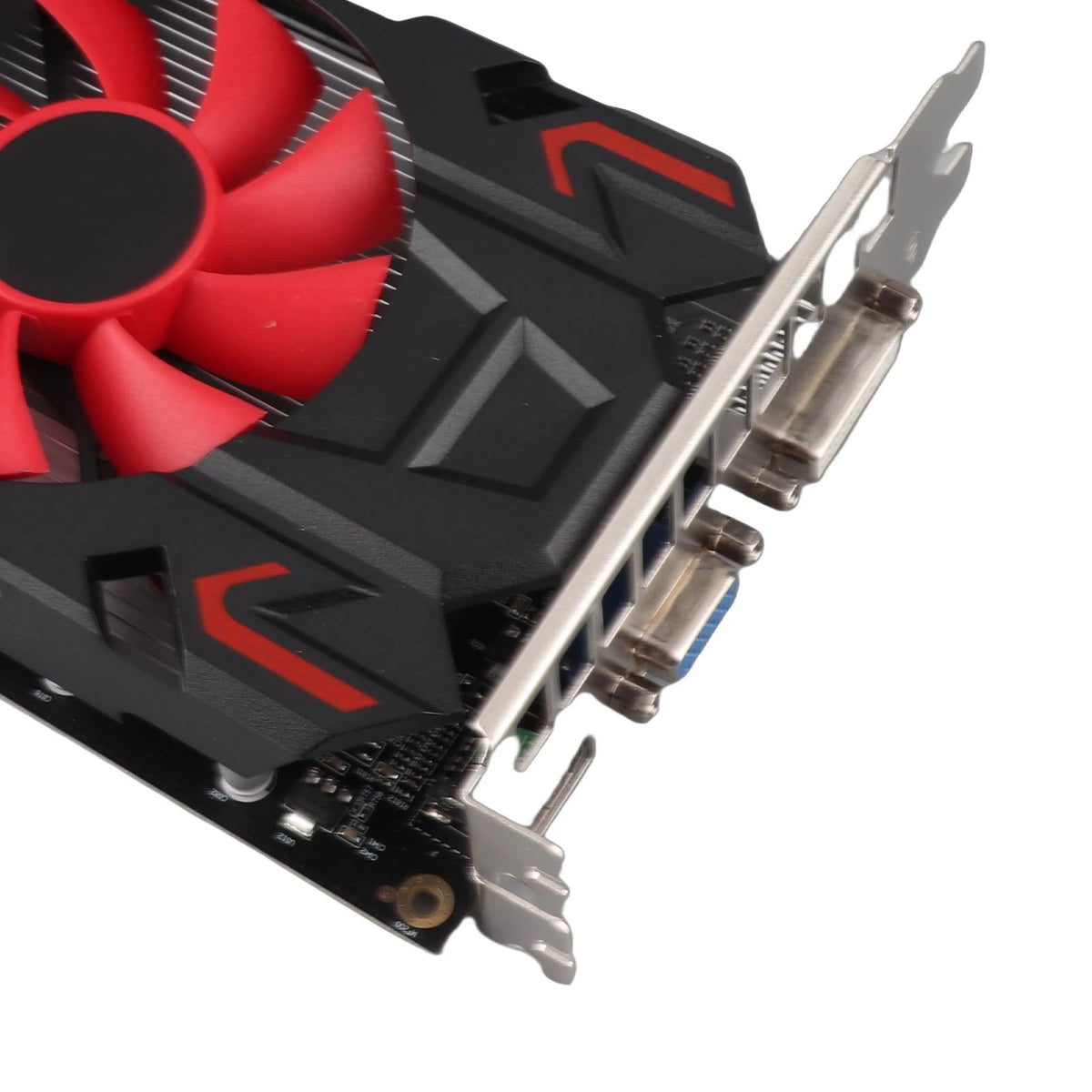 Carte graphique HD7670 4 Go DDR5 128 bits avec ventilateur de refroidissement, prise en charge 2560x1600, interface multimédia HD, carte graphique de jeu DVI VGA