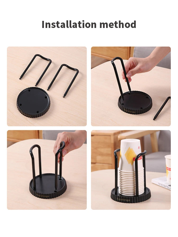 Porte-gobelet en papier jetable domestique, support de rangement de gobelets en papier de bureau, adapté au salon, à la salle à manger et autres gobelets