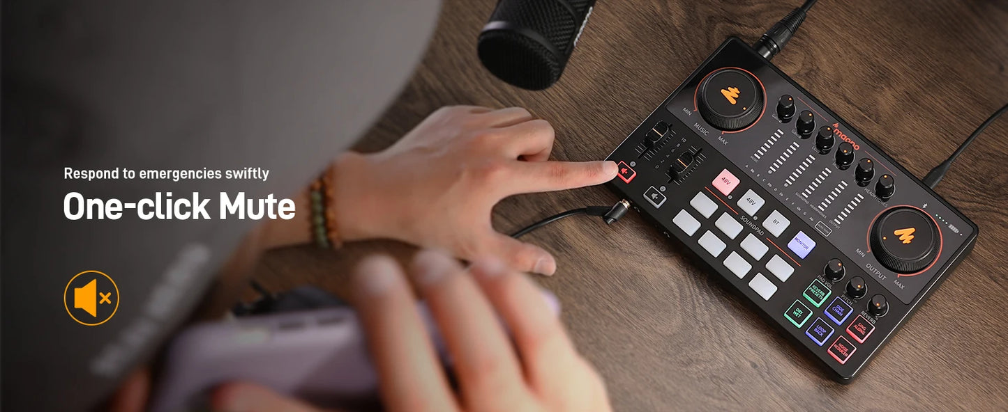 Interface Audio Double XLR — Podcast, Streaming & Gaming Professionnel