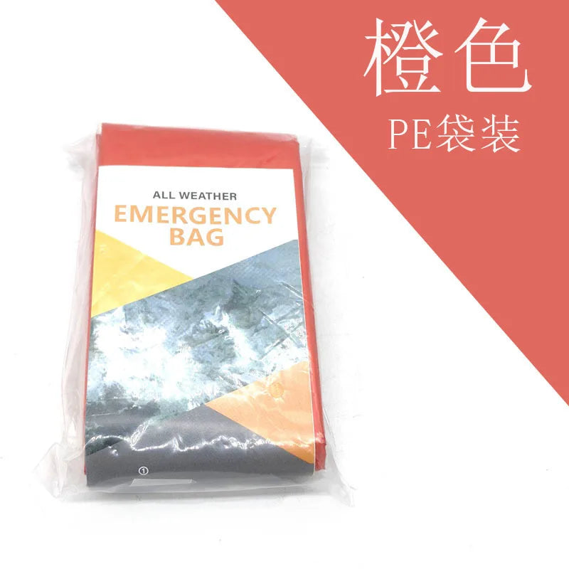 Sac de couchage d'urgence, couverture de survie, sac bivouac thermique en Mylar, abri léger, imperméable et portable pour le camping et la randonnée