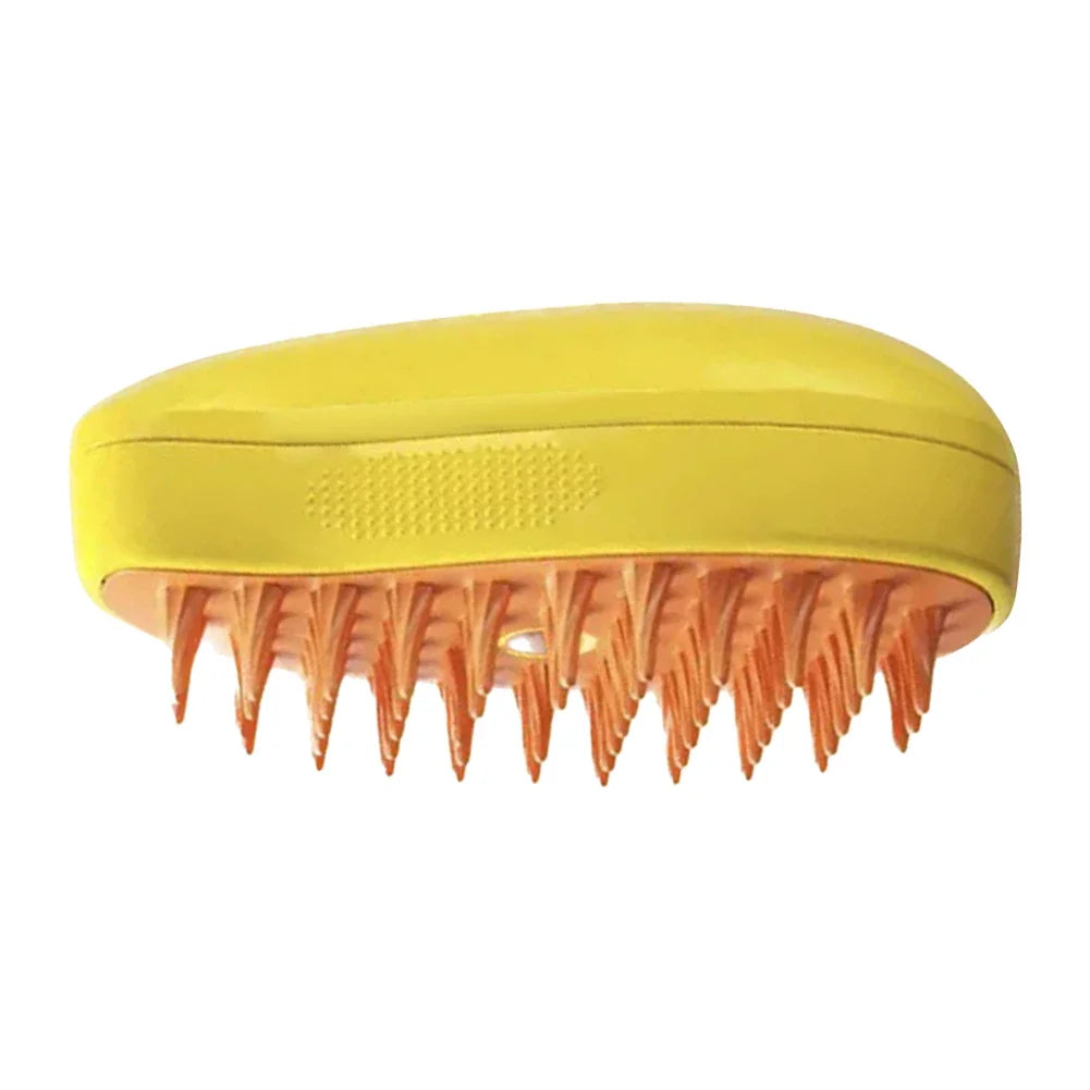 Brosse de Énergie à Vapeur 3 en 1 pour Chat et Chien, Peigne Pliable et Rotatif à un Bouton, Idéal pour le Bain et l'Épilation des Poils