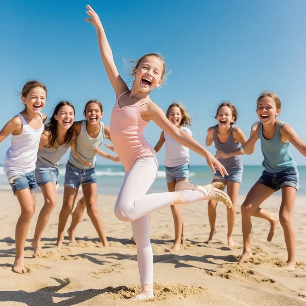 Justaucorps de Ballet en Nylon pour enfants, Test professionnel, sans manches, dos en V, gymnastique, danse, maillot de bain d'été pour enfants