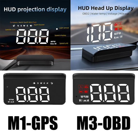 M3 OBD2 M1 GPS HUD Head Up Display obd2 Car Speed Projector On-Board Computer Auto Fuel Mileage Alarm Car Accessories