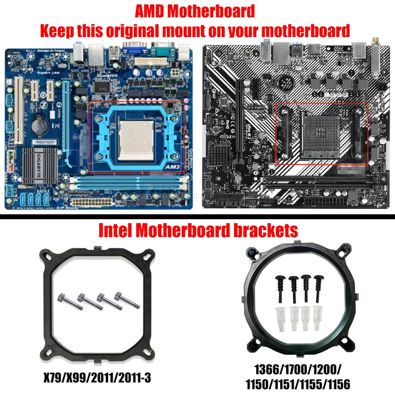 Refroidisseur d'air CPU X79 X99 3 broches PWM 4 broches ventilateur de refroidissement de processeur silencieux pour Intel LGA 1151 1155 1200 1700 2011 AMD AM3 AM4 radiateur PC