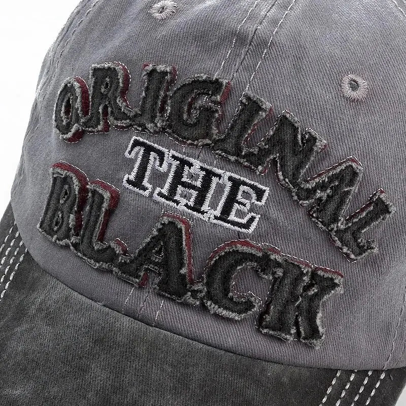 Casquette de Baseball Vintage unisexe, chapeaux en coton délavé pour hommes et femmes, casquette décontractée avec lettres noires brodées, casquette de sport de plein air