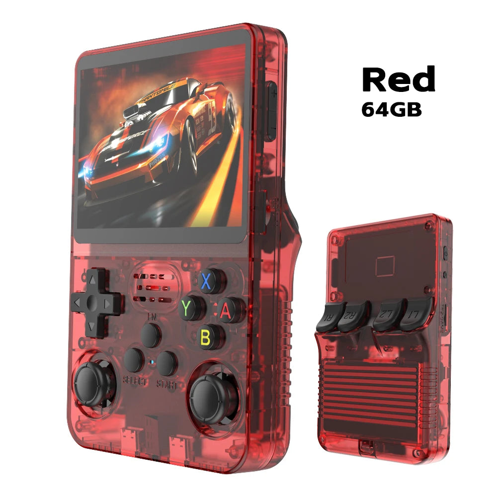 Console de jeu rétro portable 3,5" IPS — 64 Go, plusieurs couleurs, lecteur portable, jeux classiques