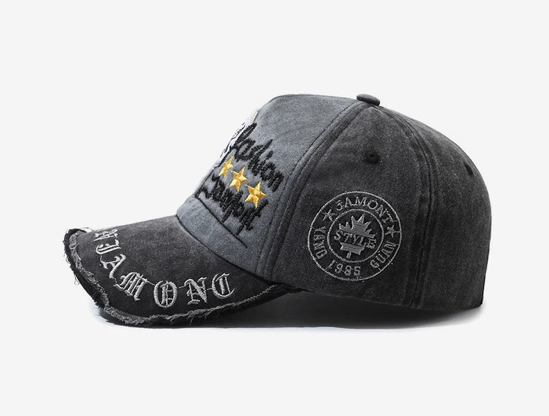 Quatre saisons nouvelle casquette de Baseball rétro en détresse décontracté Sports de plein air chapeau printemps et automne chapeau de soleil lettre broderie casquette hommes