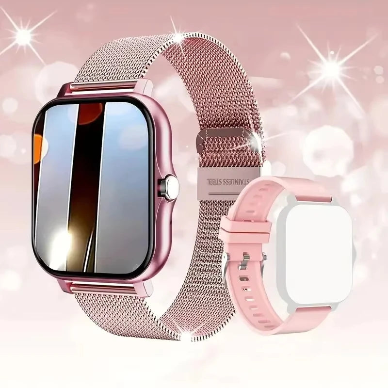 LAXASFIT 2026 Nuevo reloj inteligente con llamada Bluetooth, pantalla táctil completa, monitor de frecuencia cardíaca, reloj inteligente deportivo para hombre y mujer, regalo