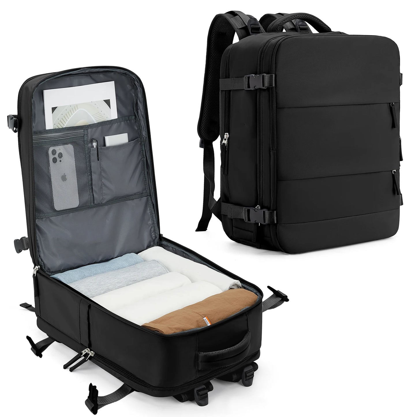 Easyjet-Cabin Bag for Men and Women, Travel Flight Backpack, Ryanair Carry-on Bag, Laptop Backpack, Cabin Size, 45x36x20, 40x20x25