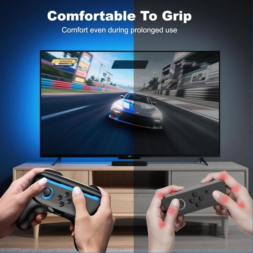 Poignées de contrôleur joystick pour console portable — 2 pièces, support main gauche/droite, accessoires