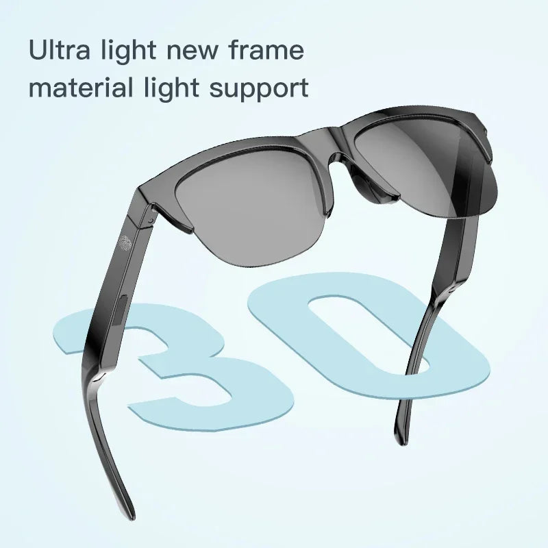 Nouveau Smart Bluetooth V5.3 lunettes de soleil lunettes appel Sports de plein air casque HIFI noir technologie Anti-touch UV pour hommes et femmes