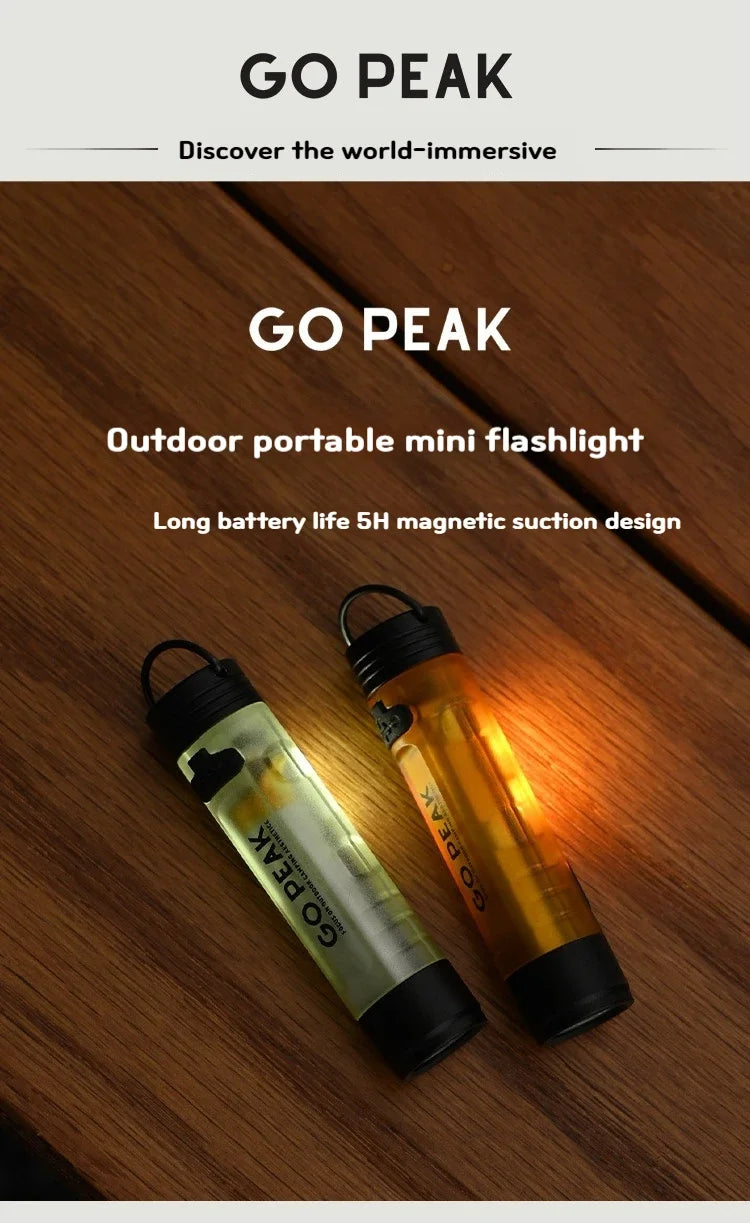 Mini lampe torche de poche Gopeak, LED extérieure, avec clip pour clés et casquette, torche 5050, longue autonomie, rechargeable par USB, pour randonnée, camping et sentiers d'urgence