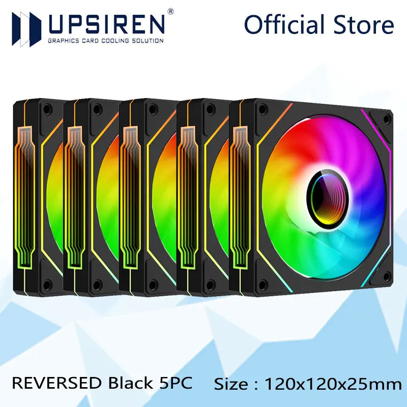 UPSIREN UF-1 PRISM 4 PRO ventilateur de châssis d'ordinateur 12 cm ARGB 4 broches PWM ventilateur de refroidissement silencieux 12 V grand Volume d'air 45CFM/600-1500 tr/min