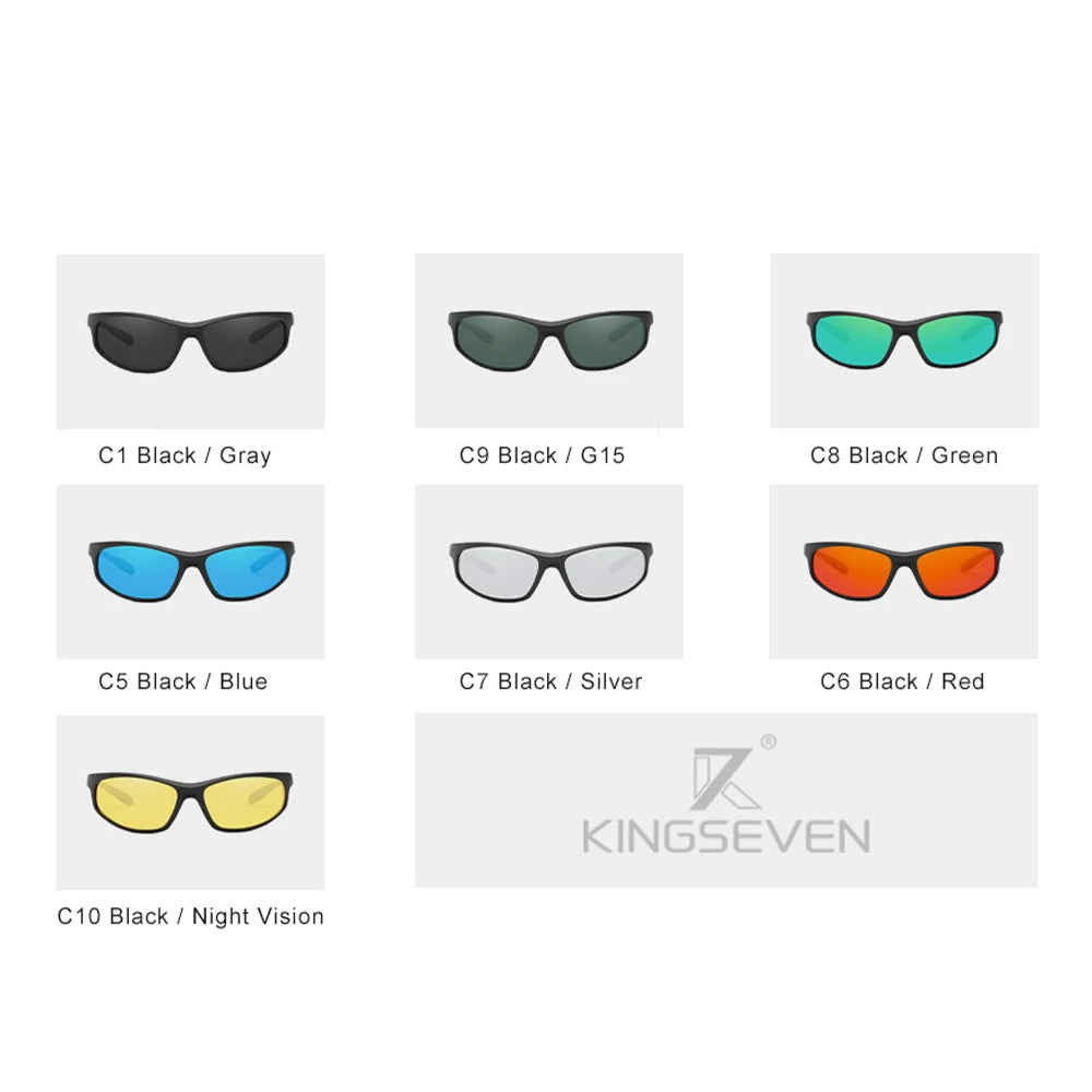Lunettes de soleil sport homme polarisées TR90 — cadre miroir, protection solaire