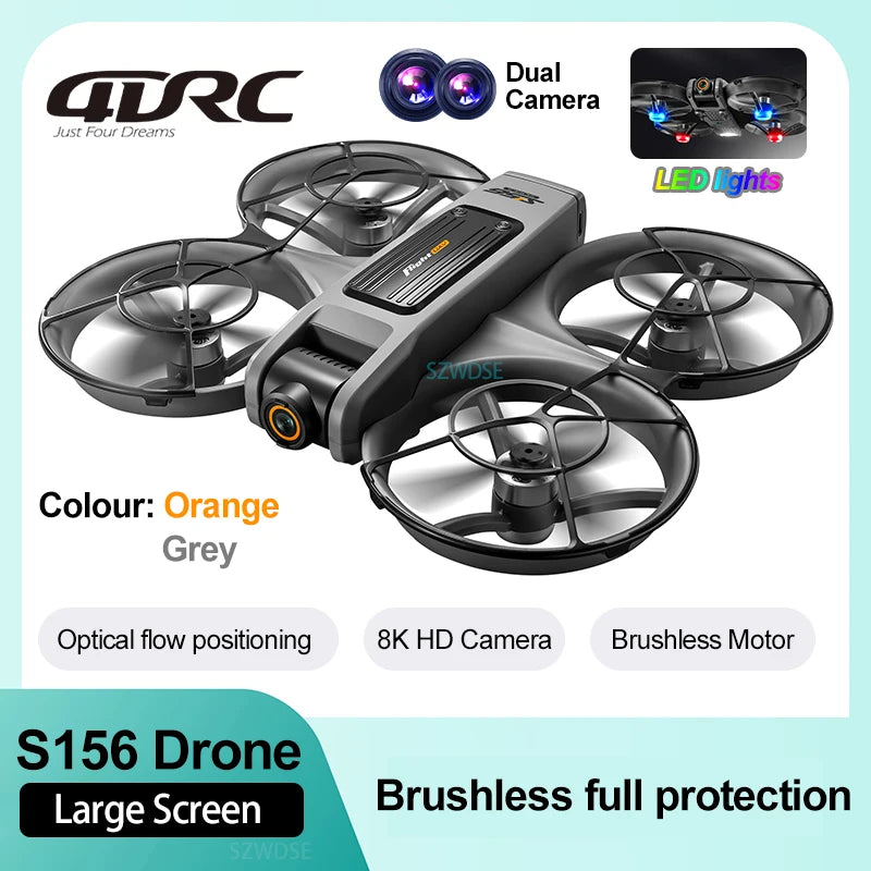 Drone quadricoptère avec caméra professionnelle 8K — WiFi 5G FPV, grand écran 4,5 pouces, télécommande RC