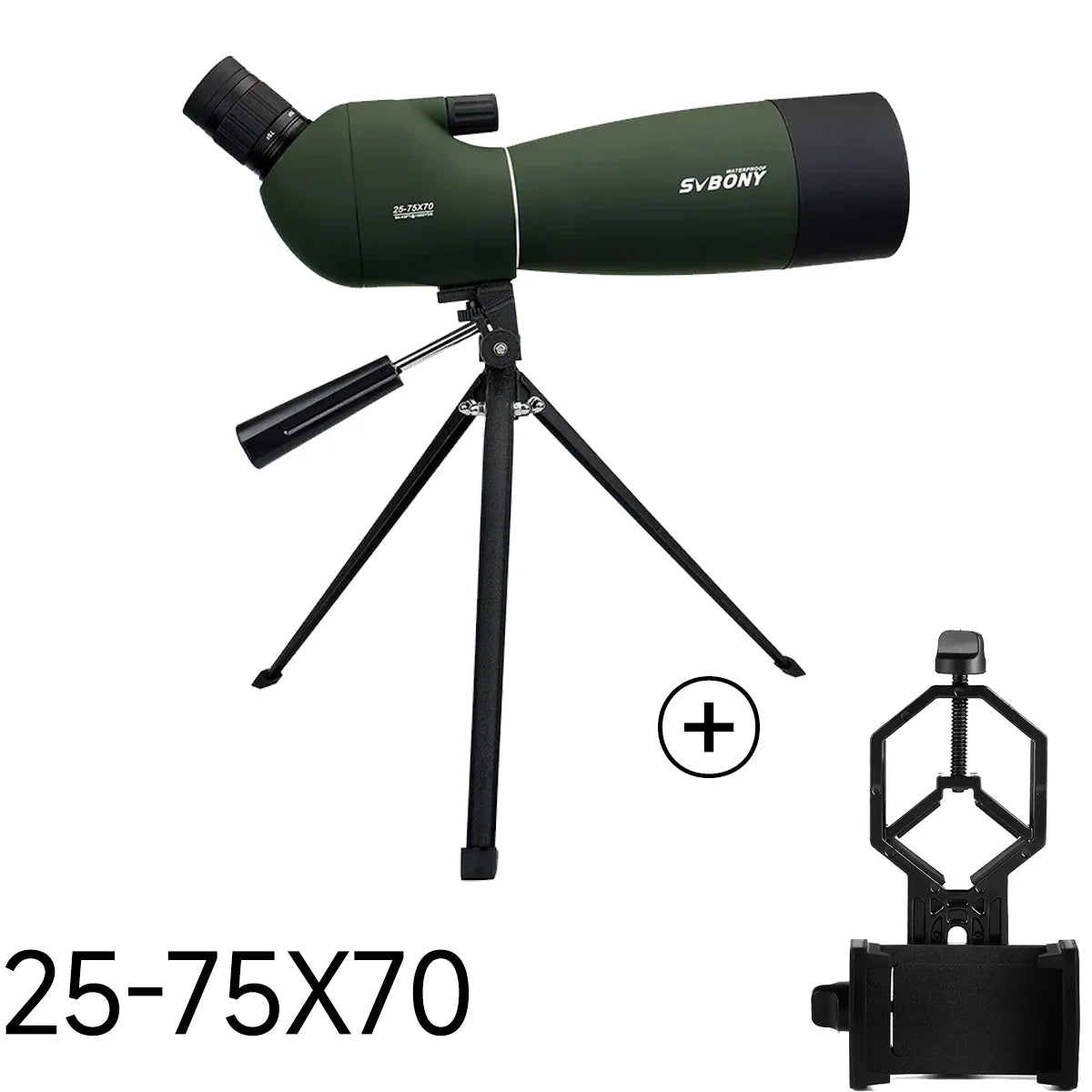 Svbony SV28 Spotting Scope 50/60/70/80mm Bak4 Porro Prism Waterproof Monocular Powerful Spotting Scope Phone Adapter Tripod for Bird Watching