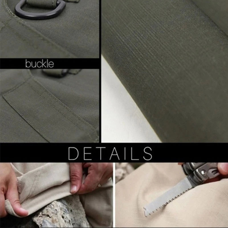 Pantalón cargo táctico para hombre, talla grande 6XL, pantalón deportivo informal para exteriores, senderismo, pesca, impermeable, multibolsillos