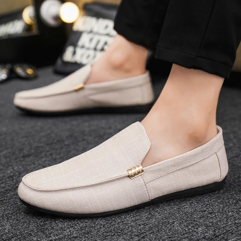 Men's High-Quality Soft Loafers Spring Autumn Men's Shoes Casual Warm Slip-on Driving Flats Plus Size Men's Shoe
