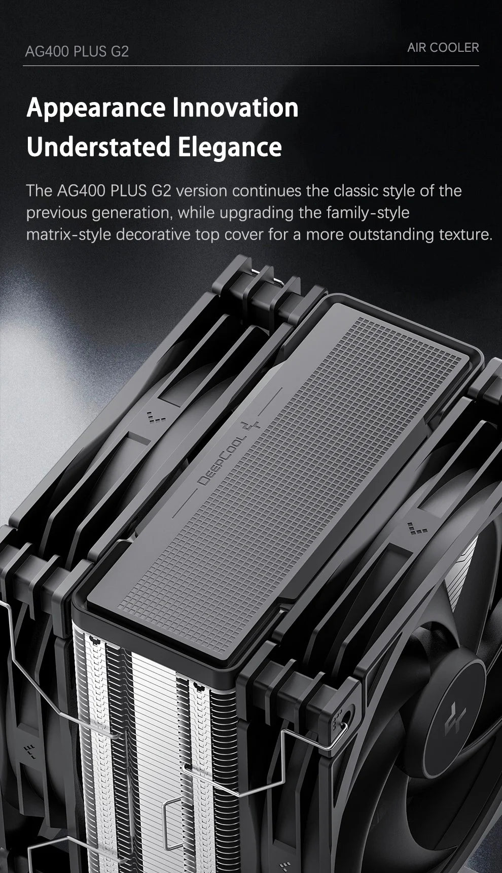 Refroidisseur de processeur DeepCool AG400 Plus 4 caloducs double ventilateur 220W, ventilateur 120mm, refroidisseur d'air pour processeur LGA1700 1851 AM5 AM4, radiateur de refroidissement par air