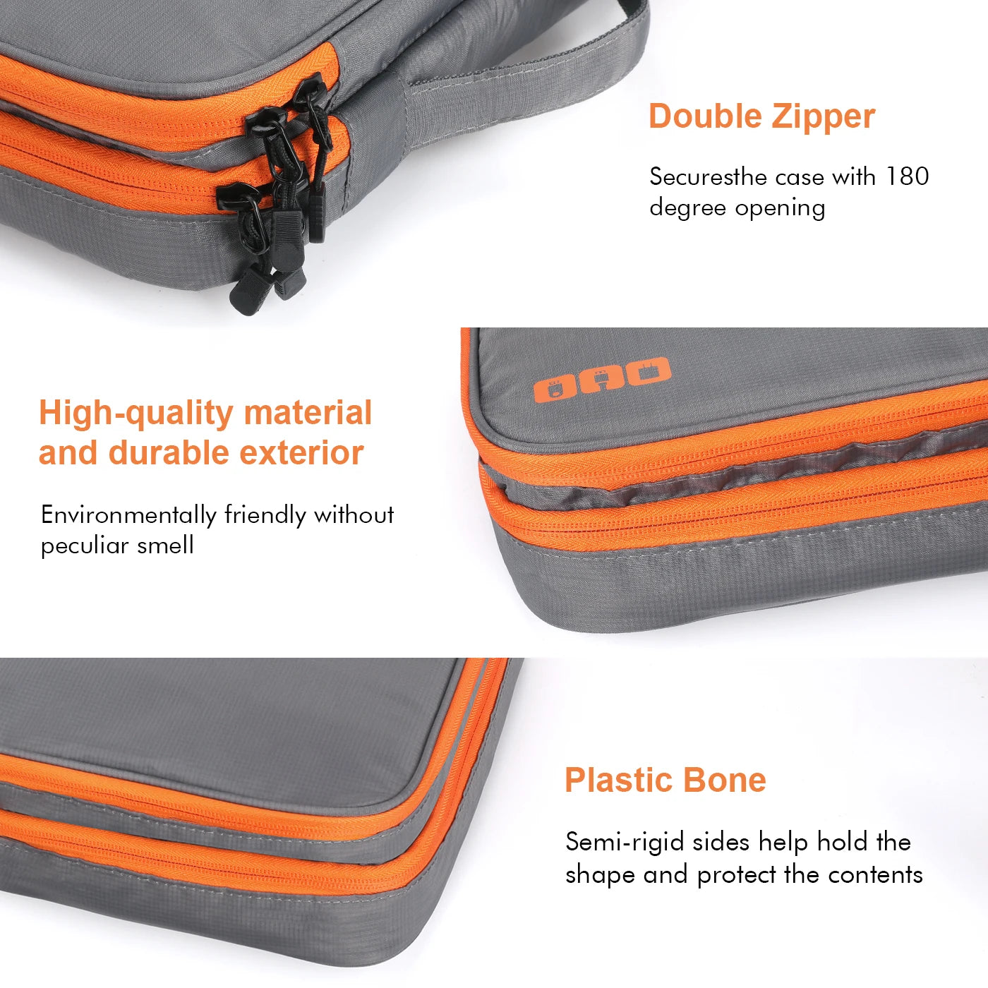Clearance_Portable Electronic Accessories Travel Case, Cables Storage Bag Gadget Carry Bag for iPad, Cables, Power, USB Flash Drive