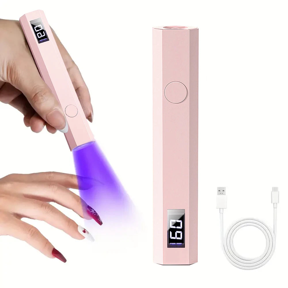 YIKOOLIN Mini Portable UV Gel Nail Dryer Lamp Quick for Home Salon Tools Professional Nail Phototherapy Flashlight Pen