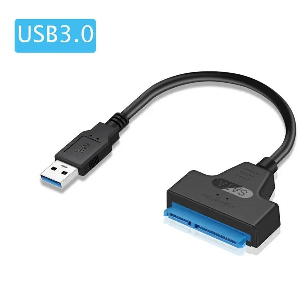SATA to USB 3.0/2.0 Cable up to 6Gbps for 2.5-inch External SSD Hard Drive, SATA 3 22-pin Adapter, USB 3.0 to SATA III Cord