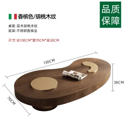 Mesas de centro modernas de nogal estilo europeo mesas de centro de sala de estar de madera de mediados de siglo Tavolino Salotto muebles para el hogar