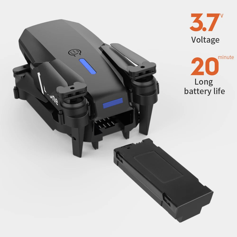 New E88 Pro 2026 Drone, 4K HD Dual Camera, FPV, 13 Minutes Flight Time, Long Range, Foldable RC Quadcopter, Mini E88 Pro Drone, Boys' Toy