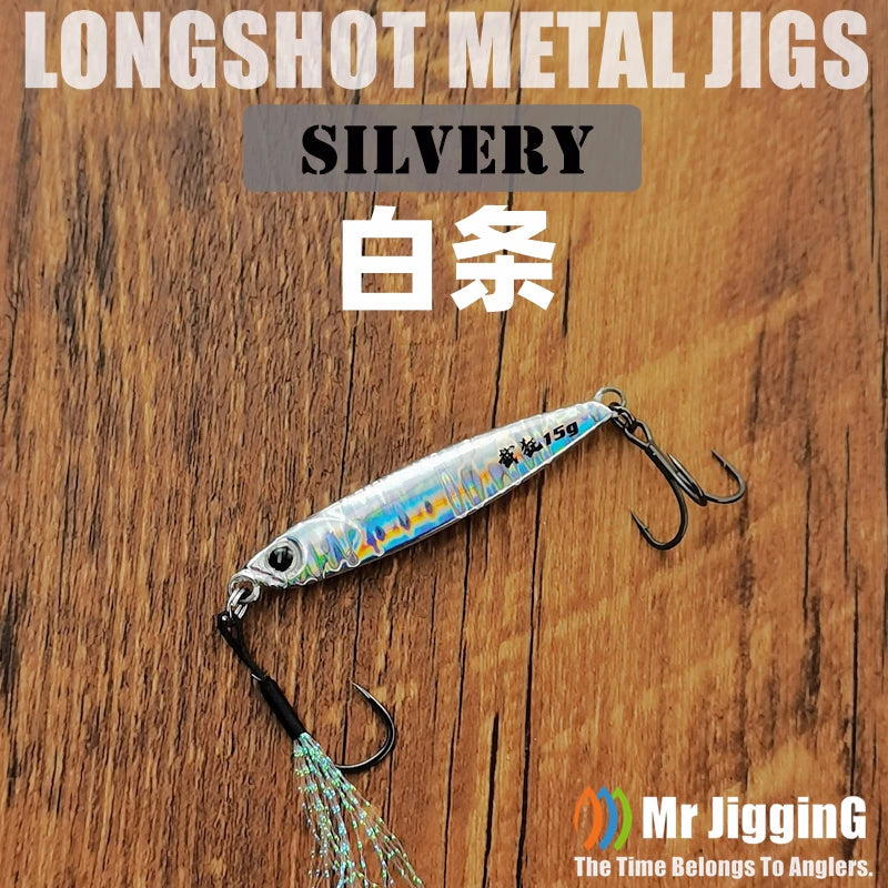 Mr JigginG – leurre métallique à coulage rapide, 10/15/20/30/40g, pour lancer de rivage d'eau salée, bar de mer, appât artificiel