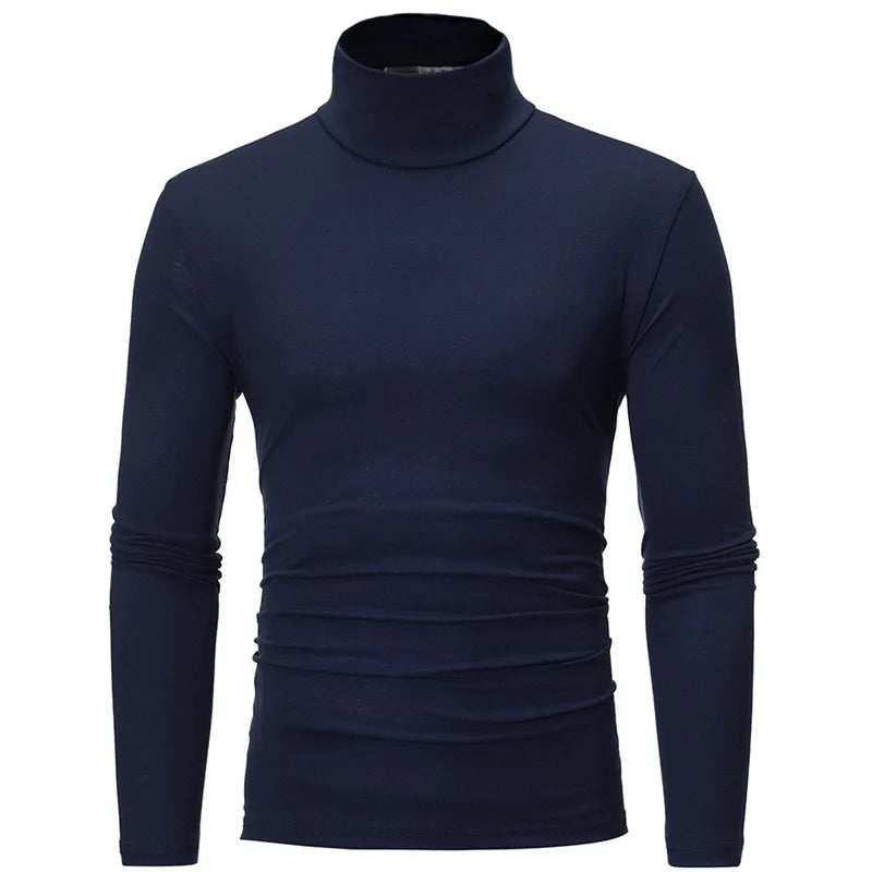 Ropa interior térmica de cuello alto para hombre, camisa delgada con corte cubierto, camiseta de manga larga, medias, ropa de invierno, otoño, Y-Men