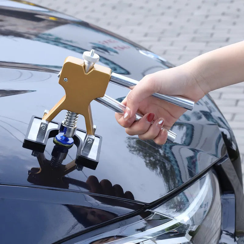 Kit d'extraction de plastique pour carrosserie de voiture, feuille métallique sans peinture, outils de réparation pour enlever les fosses de grêle, ensemble de ventouses chaudes de plusieurs tailles