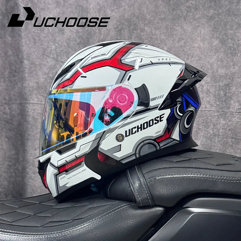 Casque moto quatre saisons Motocross modulaire rabattable — hommes, femmes, tout-terrain