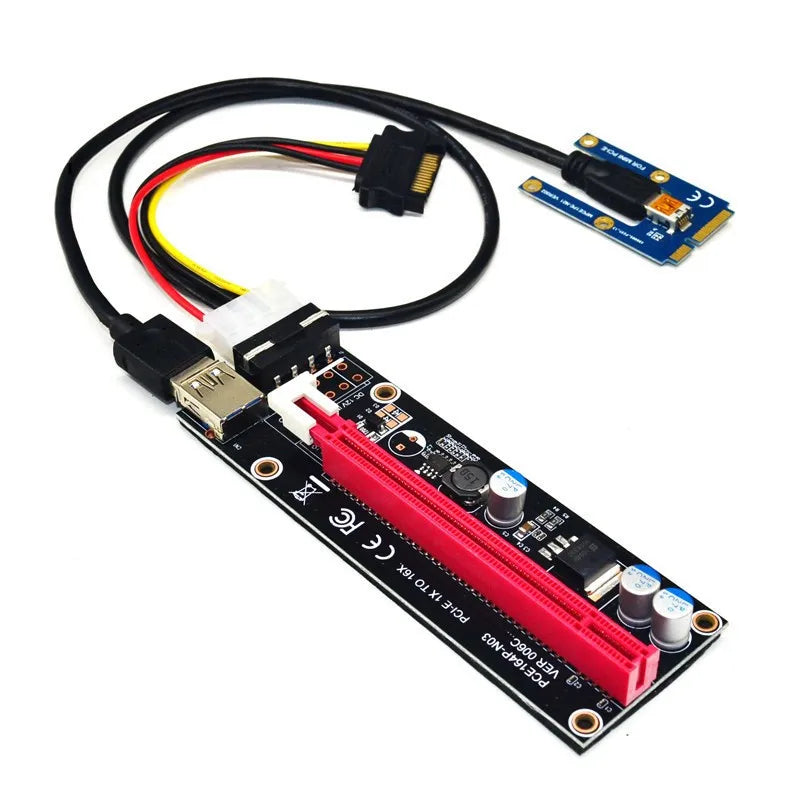 Mini PCIe vers PCI express 16X Riser pour ordinateur portable carte graphique externe EXP GDC BTC Antminer Miner mPCIe vers PCI-e slot carte minière