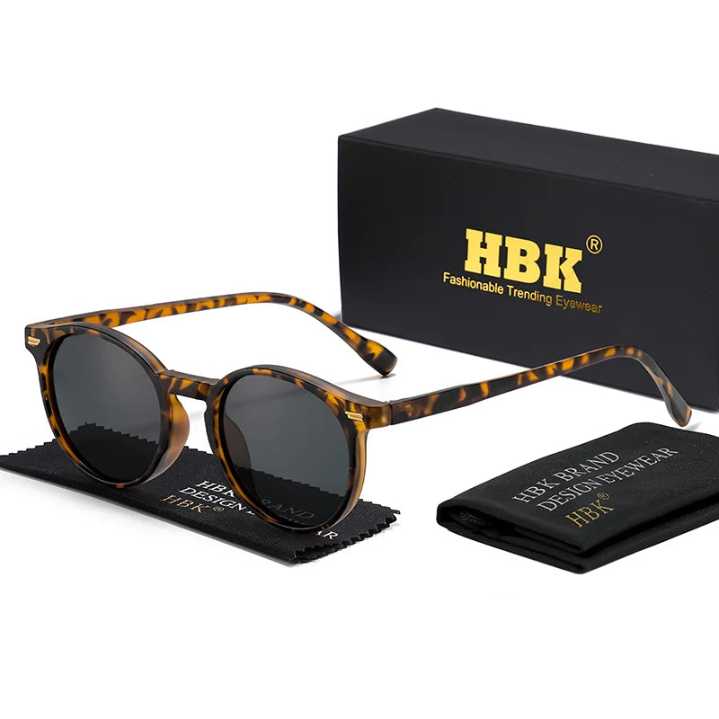 Lunettes de soleil polarisées pour hommes rondes TR90 — conduite, sport, UV400, hommes et femmes